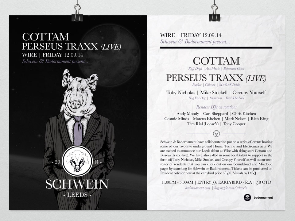 Cottam & Perseus Traxx @ Wire, Leeds – 12/09/14