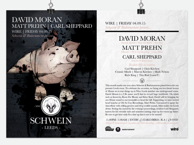 David Moran / Matt Prehn / Carl Sheppard @ Wire 04/09/15